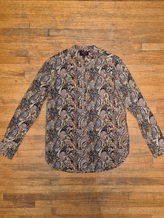 J. Crew Tops - J. CREW X LIBERTY ART FABRICS Paisley Half Button Up Popover Blouse